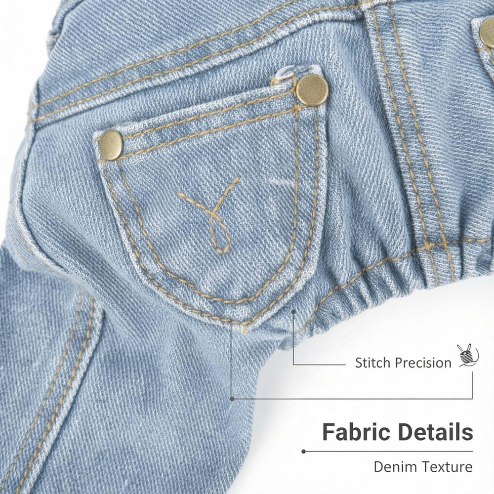 FLAdorepet denim jumpsuit with T-shirt styling example for versatile outfits