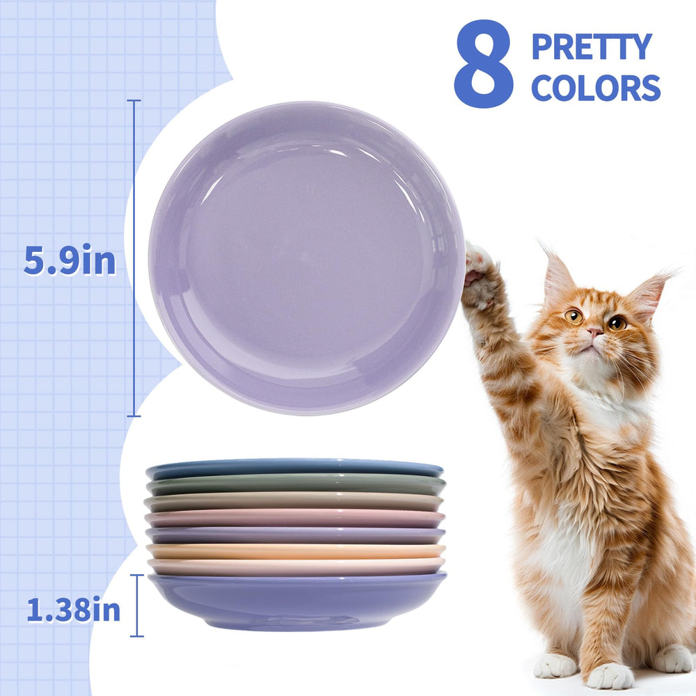 FlaggeZG whisker-friendly design 5.9-inch bowls reduce whisker fatigue during meals.