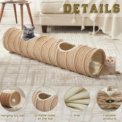 Flashing Fire cat tunnel crinkly sound stimulates senses and engagement