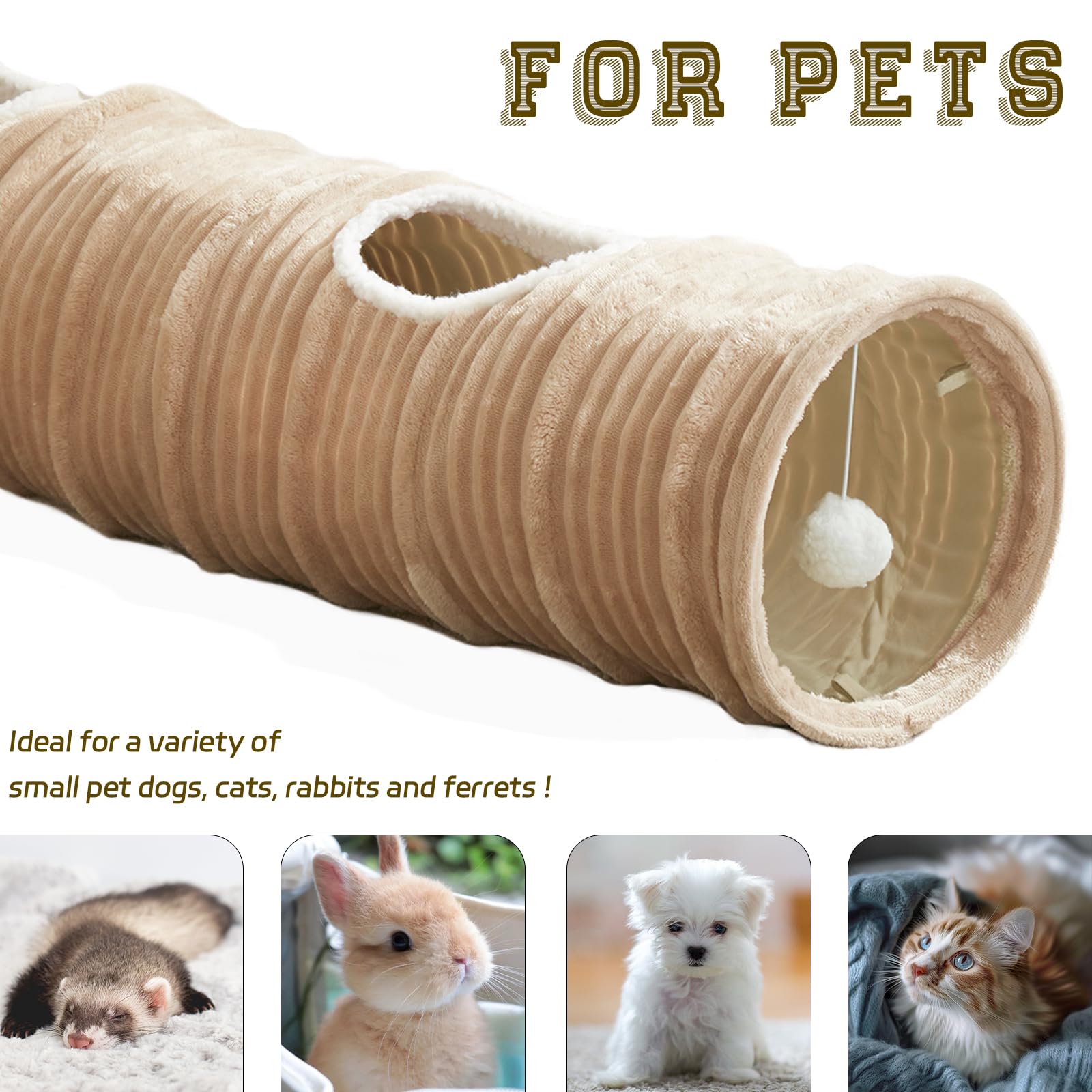 Flashing Fire Cat Tunnel easy-clean surface for fast maintenance after play.