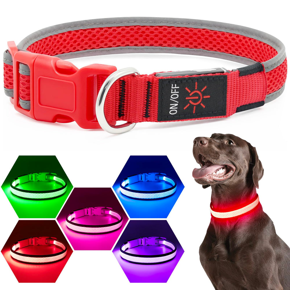 Collar Flashseen con recarga mediante cable, ideal para salidas sin baterías.