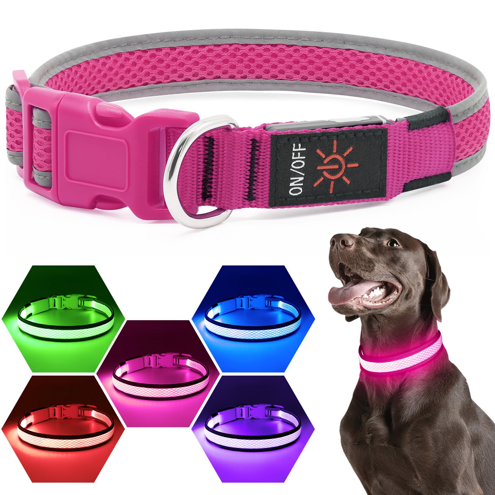 Collar Flashseen en color Candy Pink, visible y con estilo.