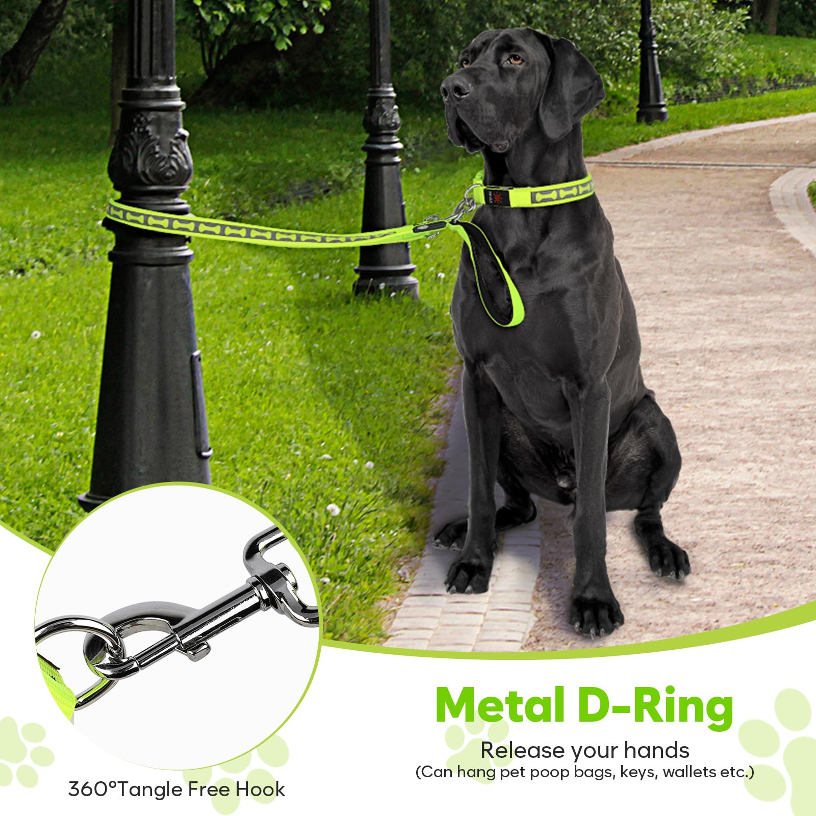 Flashseen d-ring connector leash enables easy attachment
