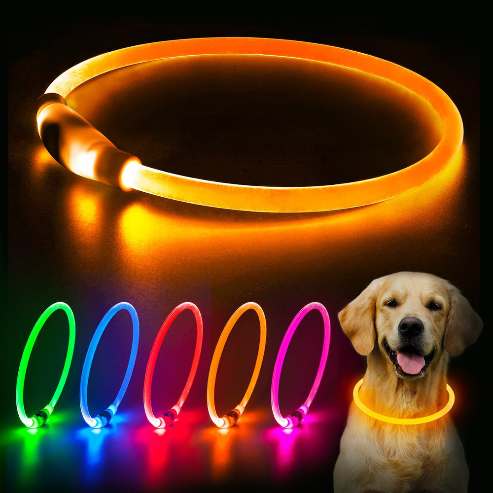 Flashseen LED dog collar shows 360-degree visibility for safer night walks.