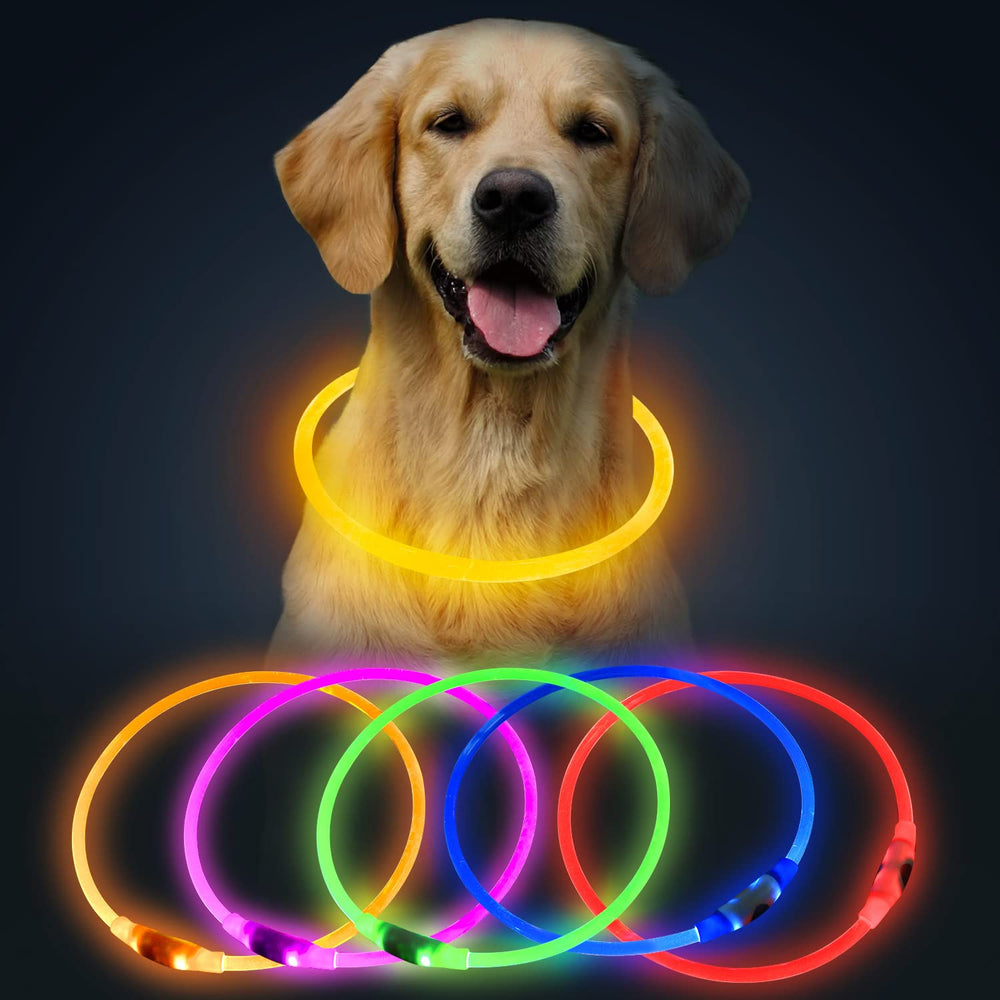 Flashseen LED dog collar close-up shows sturdy buckle and strap.