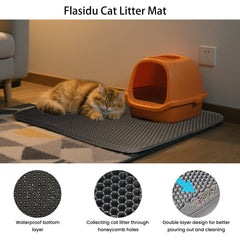Flasidu cat litter mat bottom layer waterproof base protects floors from moisture.