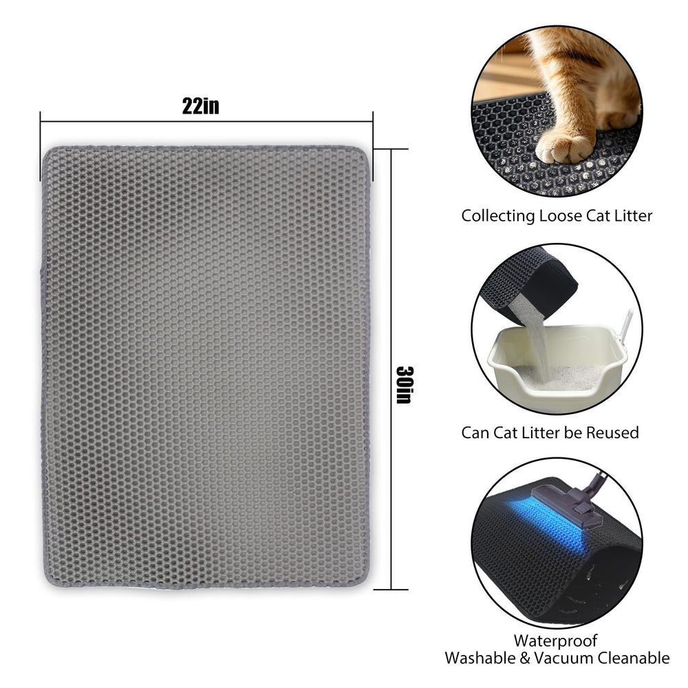 Flasidu cat litter mat cat-friendly texture reduces paw mess.