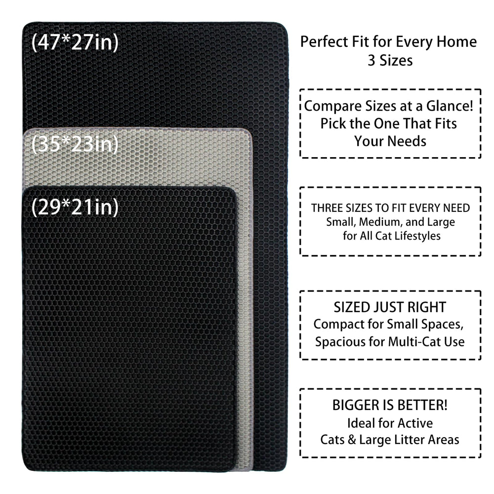 Flasidu cat litter mat washable and quick to rinse away trapped litter.