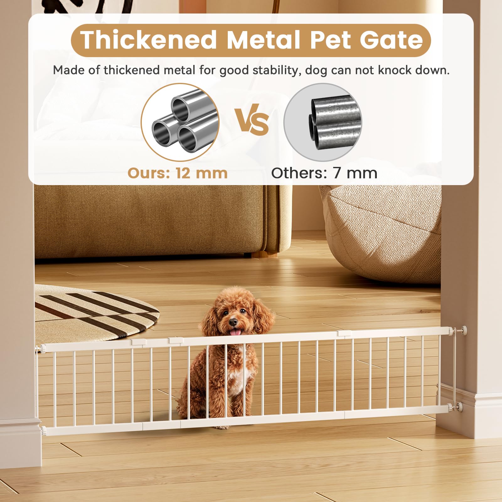 Fldofaves dog gate in-use demonstrates practical doorway containment