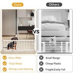 Fldofaves dog gate pressure-mounted setup offers tool-free installation