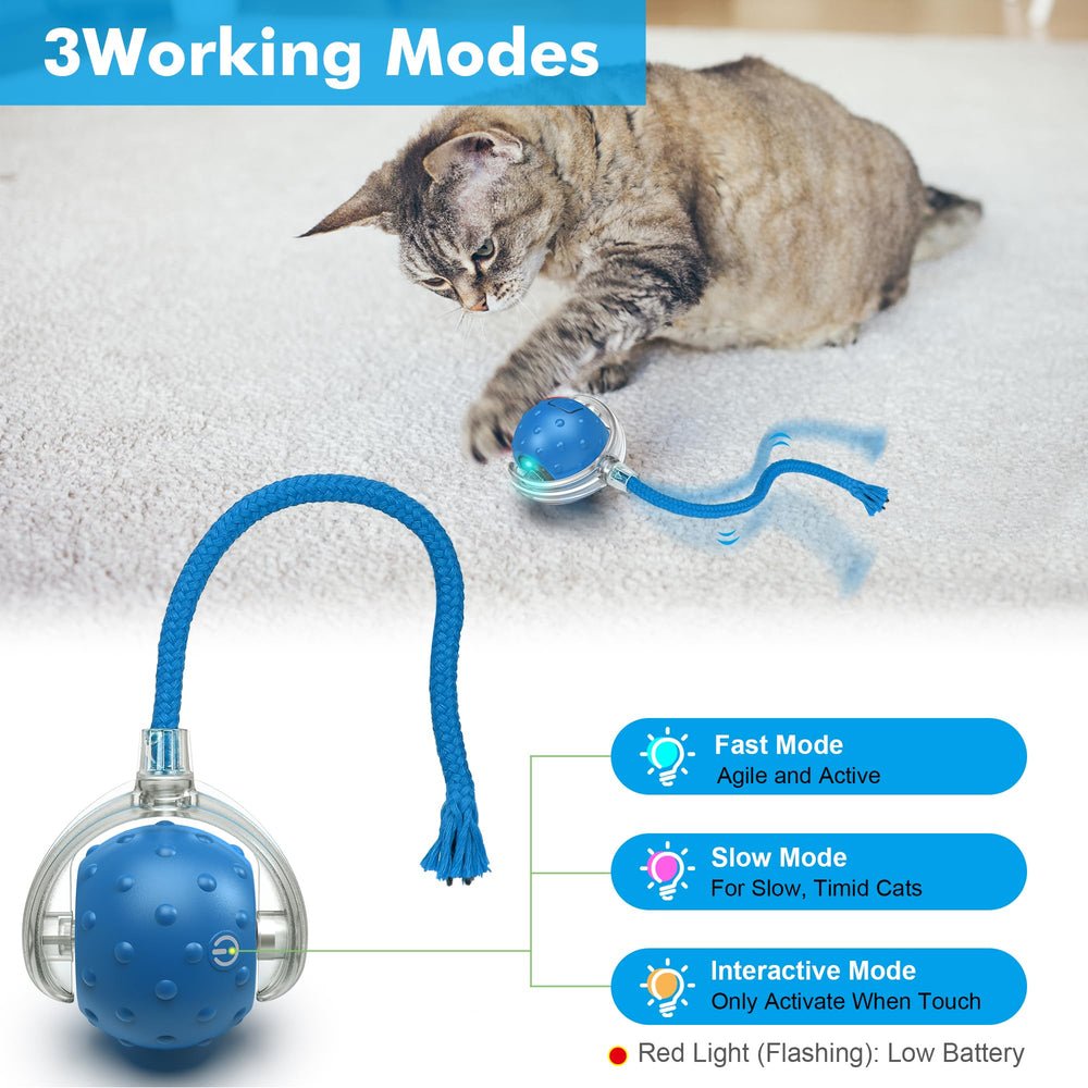 FLERDMAU cat ball chirping sounds activate motion-activated play