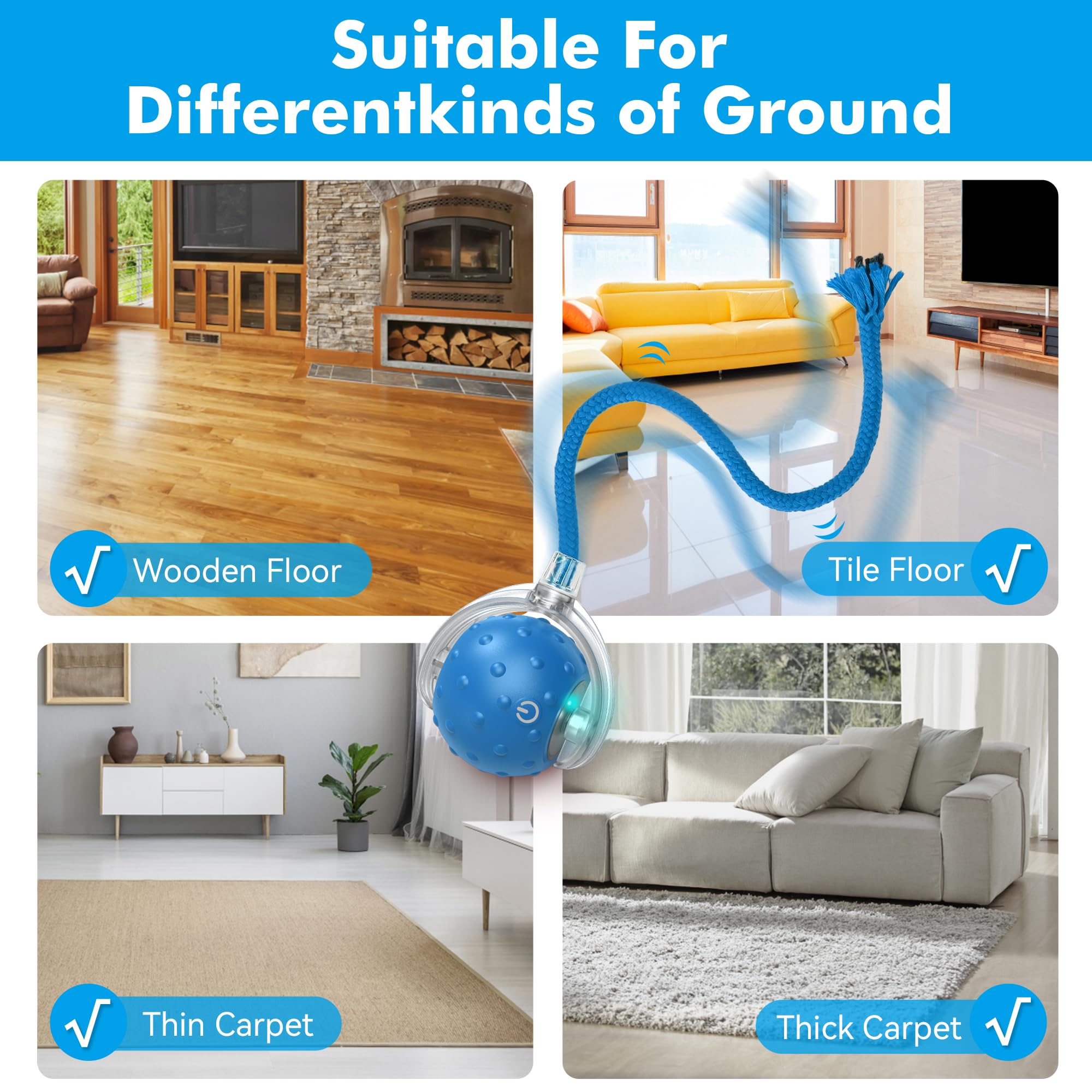 FLERDMAU cat ball silicone material delivers quiet, safe, easy-clean fun