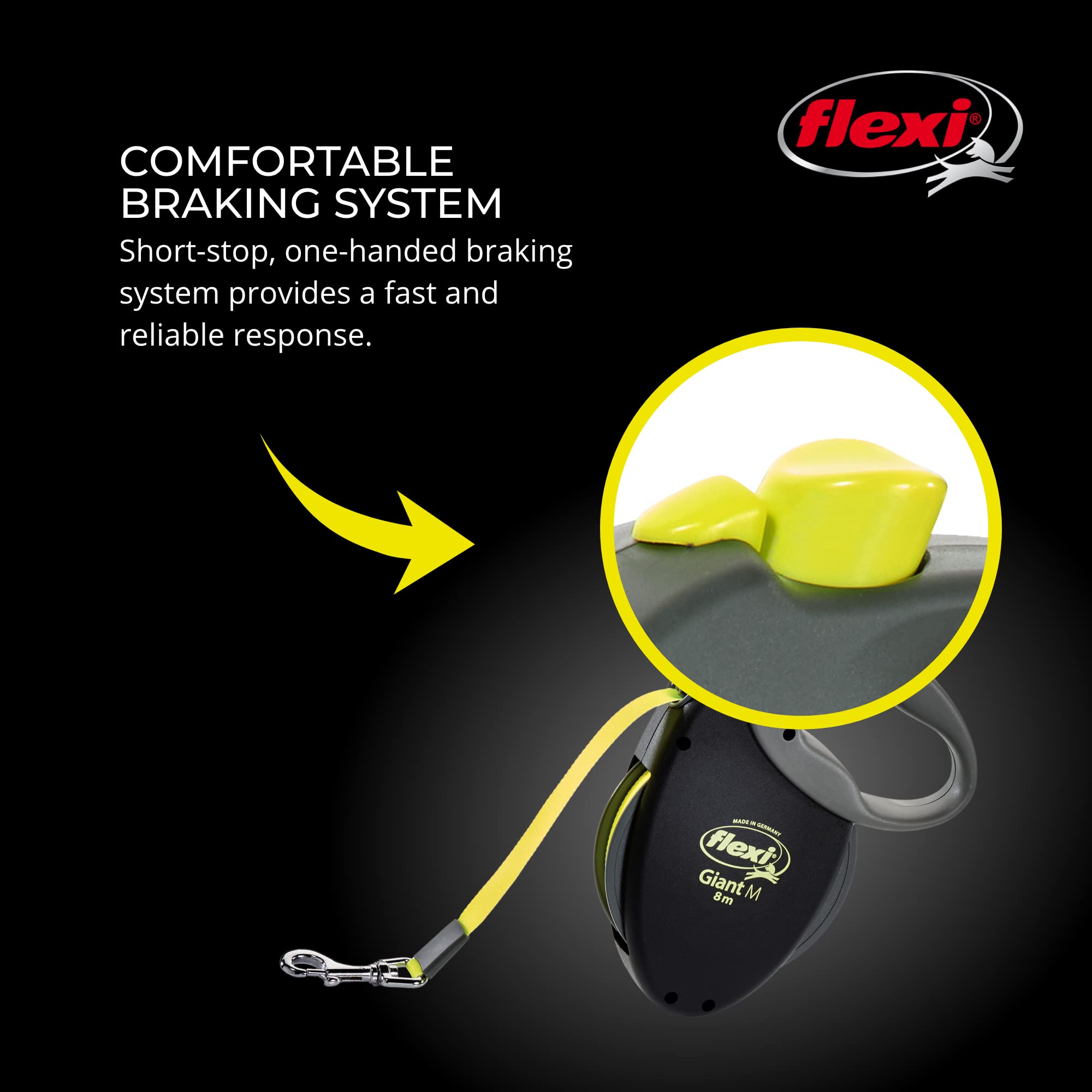 FLEXI German craftsmanship and Brand of the Century award highlighting premium quality.