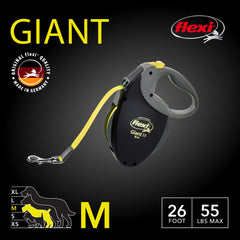 FLEXI Giant Tape brake system close-up shows smooth one-handed stopping.
