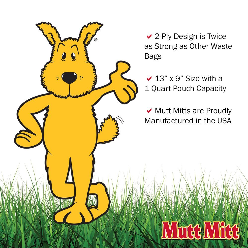 FLEXI Mutt Mitt 2-ply design delivers extra strength during use.