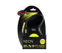 flexi neon-yellow-black grip-handle for comfortable control on walks