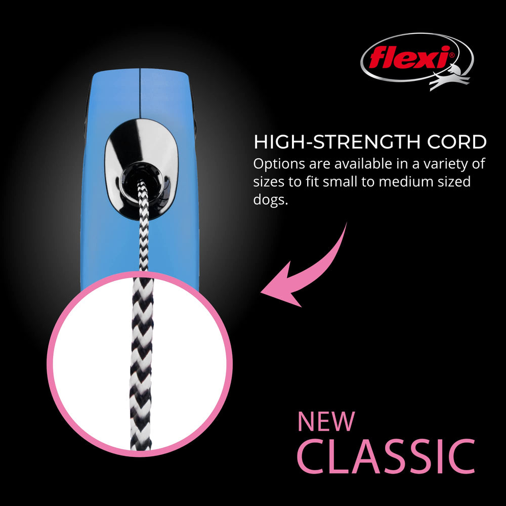 FLEXI New Classic blue small-dog walking scene for secure control.