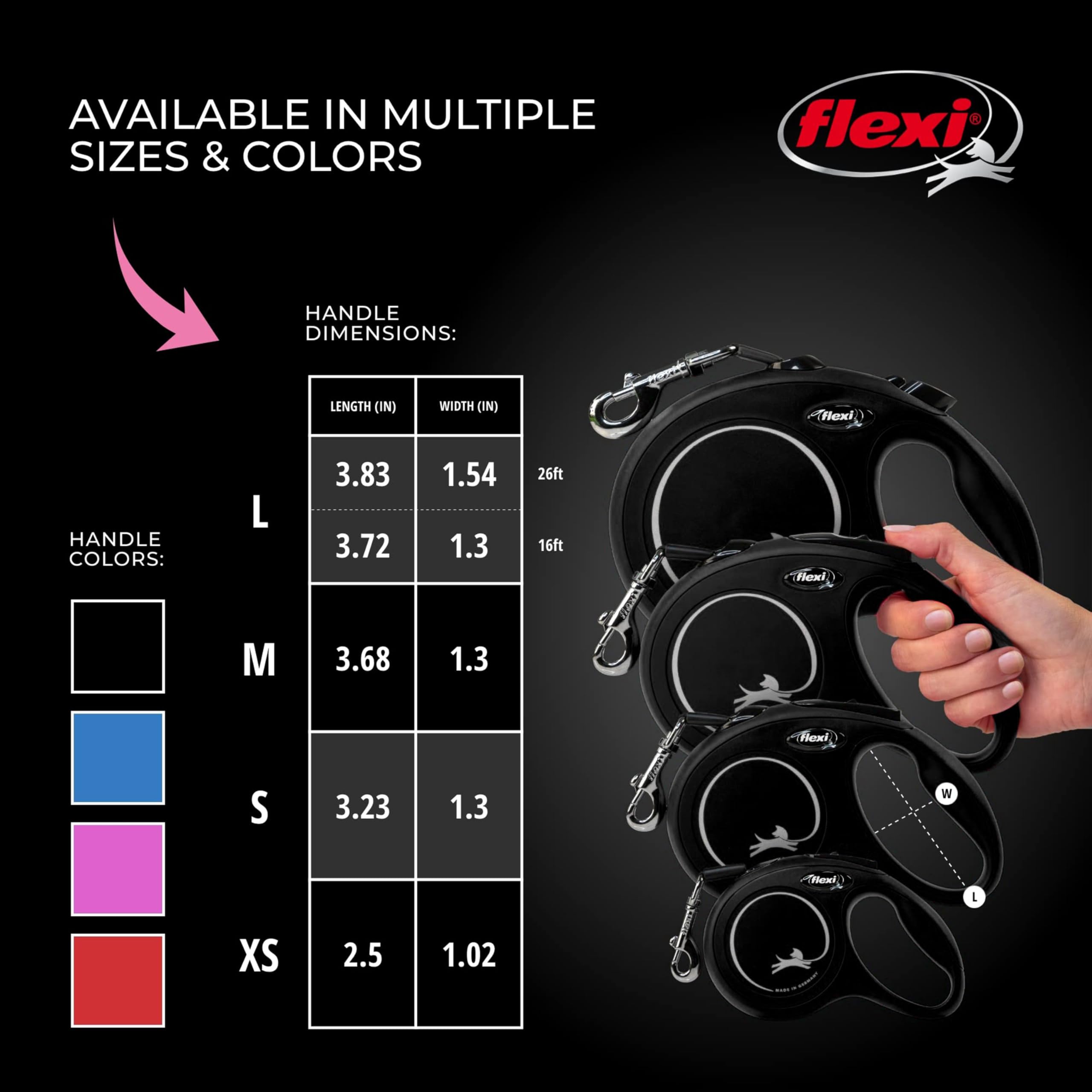 FLEXI New Classic Cord Leash pause and lock provide stable distance when needed