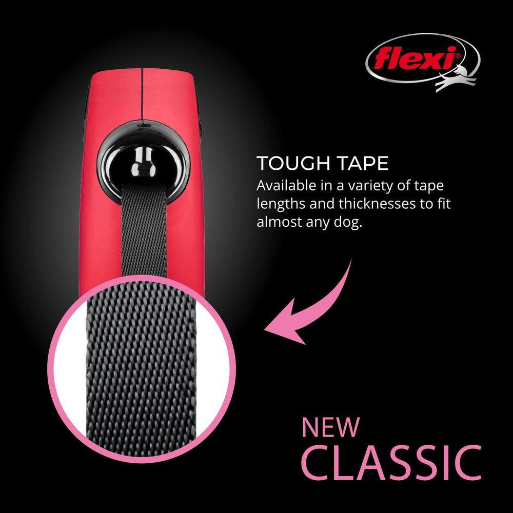 FLEXI New Classic tape leash in use during a city stroll for freedom
