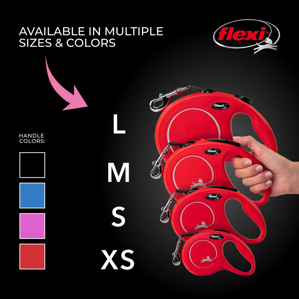 FLEXI New Classic red leash compact storage for travel and on-the-go.