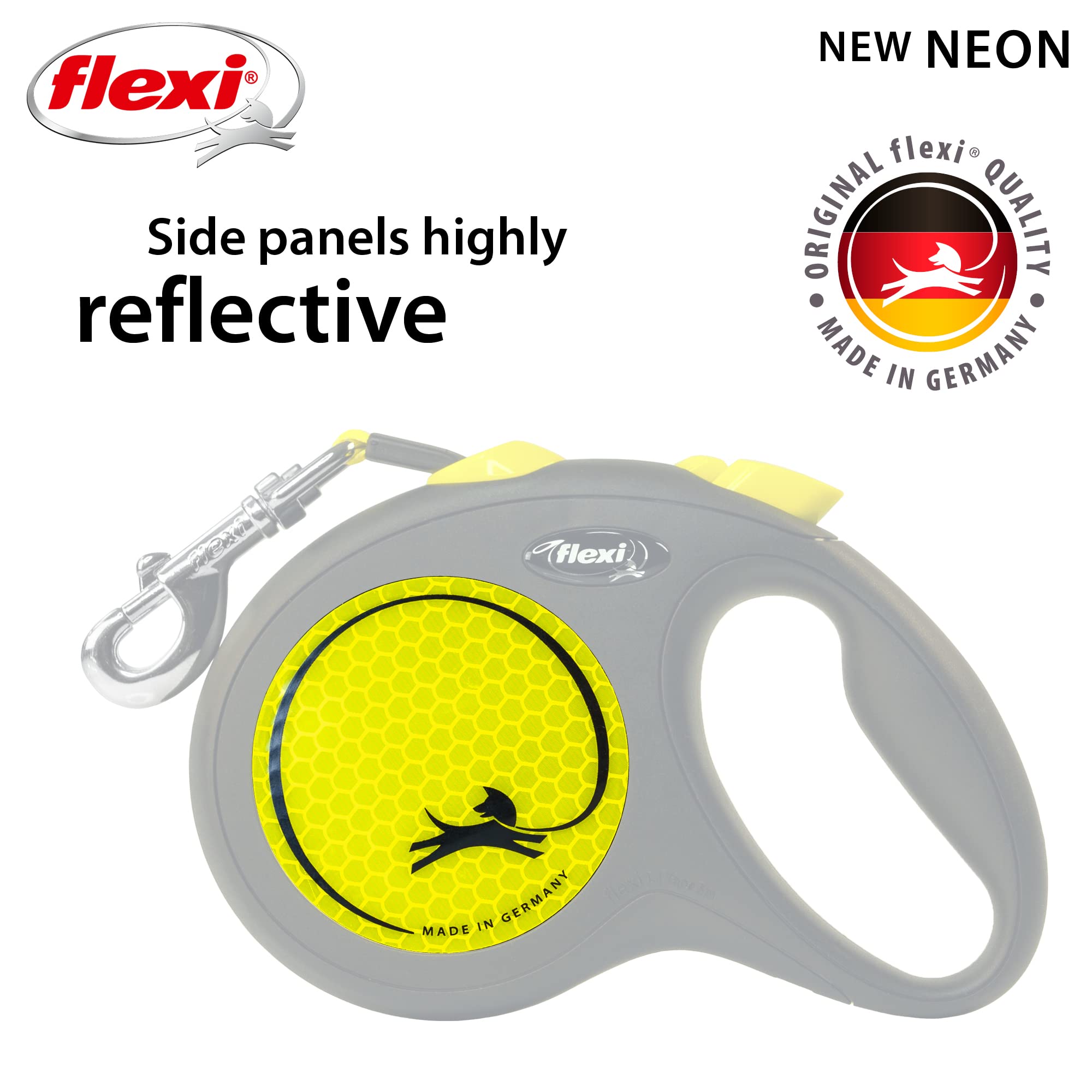 flexi patented-brake-system closeup shows quick, precise stopping