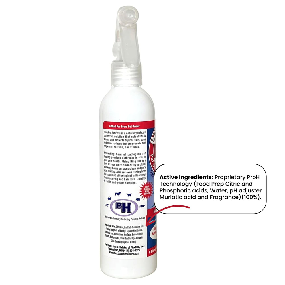 FlexTran Ring Out on cat during paw or facial area care for irritation relief