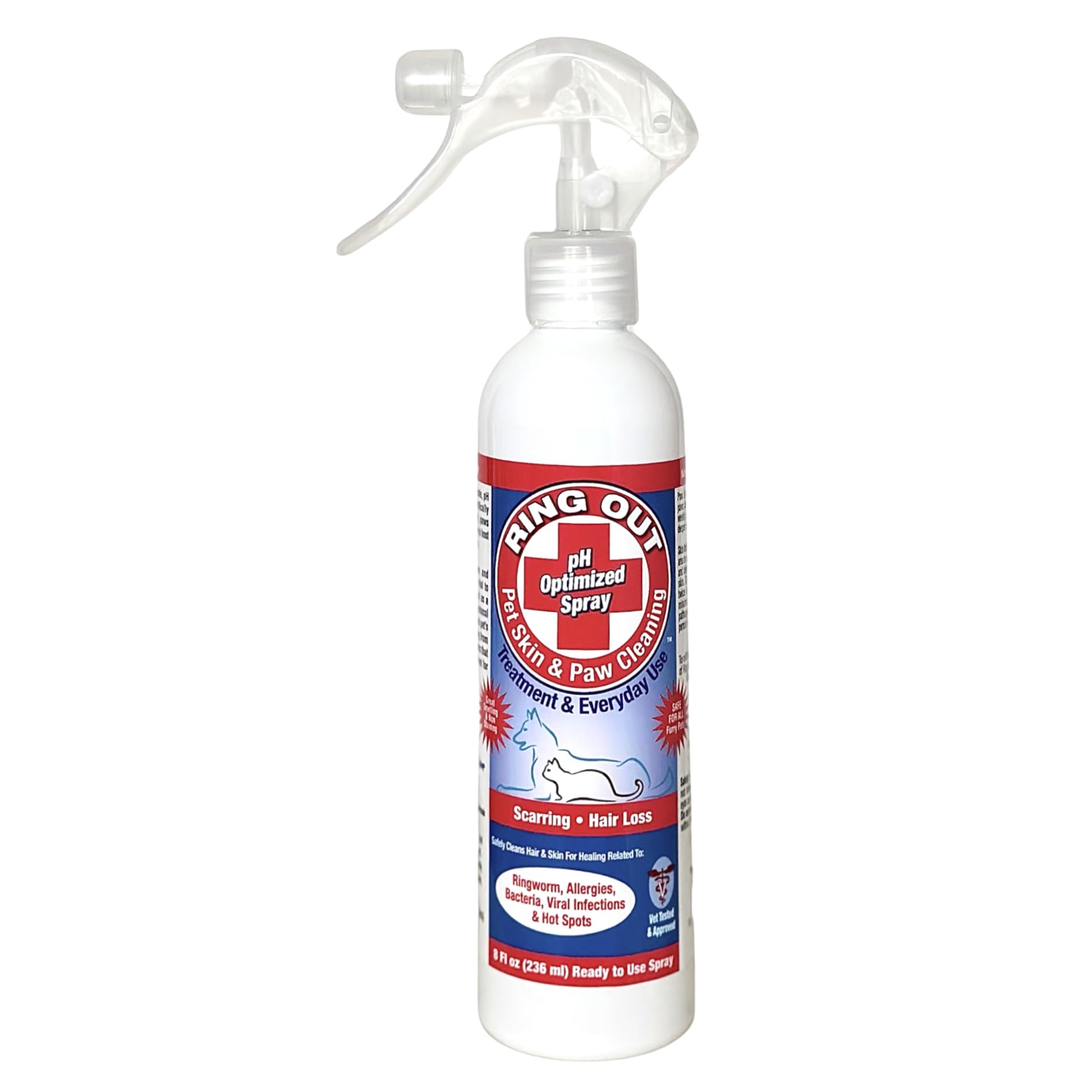FlexTran Ring Out pet spray bottle for convenient skin support between baths