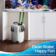 Flexzion aquarium filter main canister body demonstrates durable housing for stable filtration.