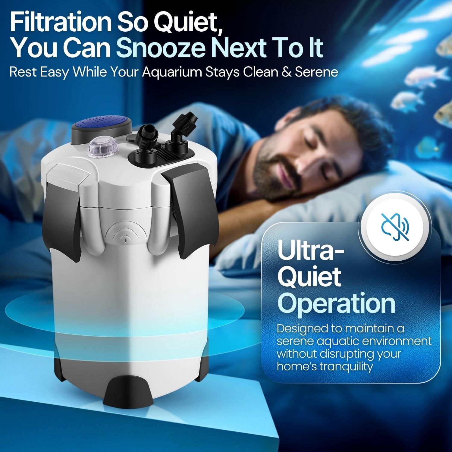 Flexzion output curvy bar demonstrates even water distribution across the tank.