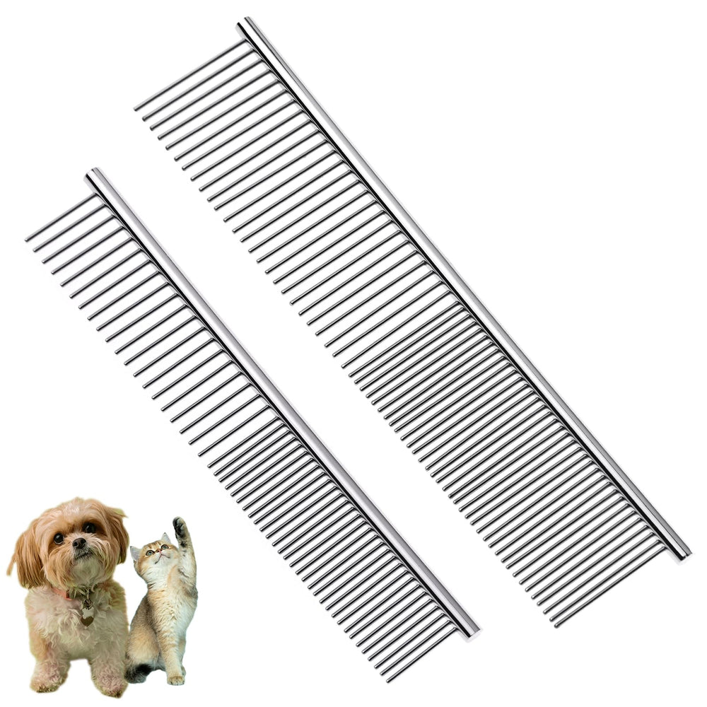Flezoo dog brush large 7-5in detangles and smooths coat during grooming sessions.