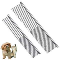 Flezoo dog brush large 7-5in detangles and smooths coat during grooming sessions.