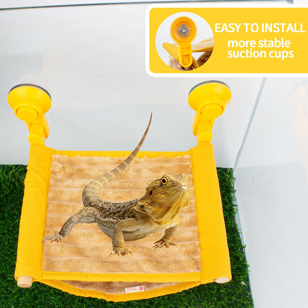 FlidRunest double-layer hammock bed offers extra hiding space for shy reptiles