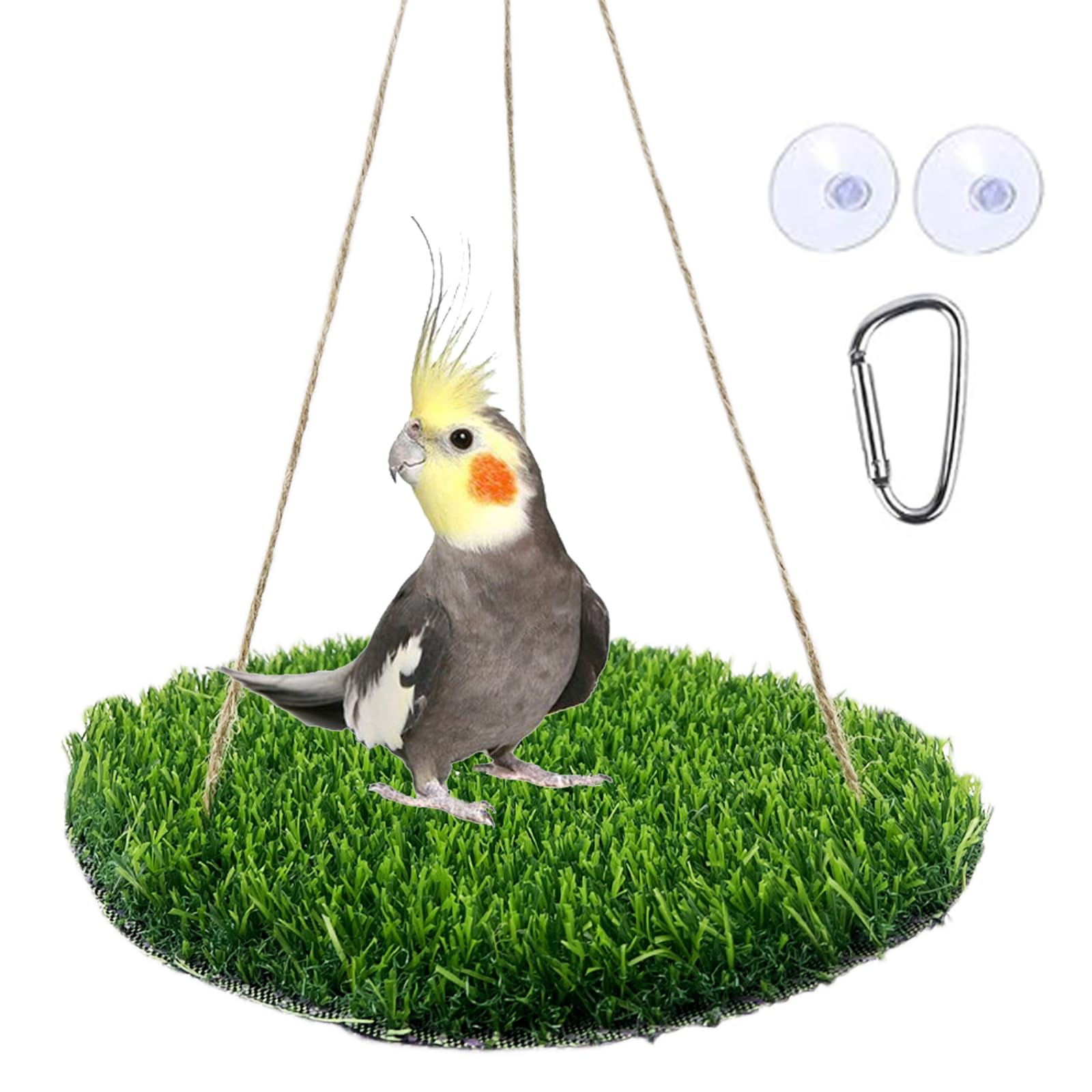 FlidRunest hanging-bird-toy-perch supports safe climbing and pecking play.