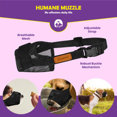 Flintstone dog-muzzle-durable-lightweight combines strength with comfort.