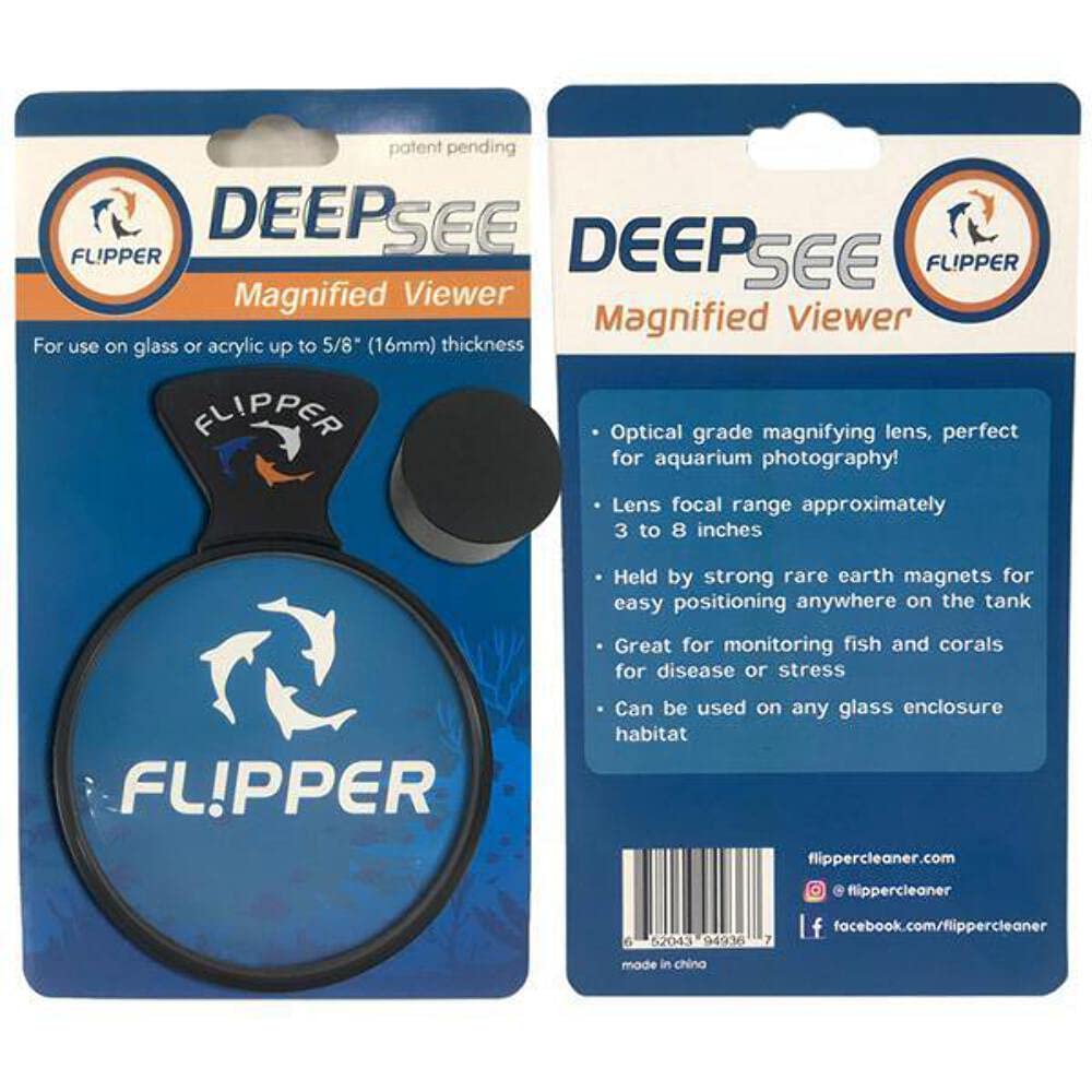 FL!PPER DeepSee 4in magnifier close-up of corals and fish details