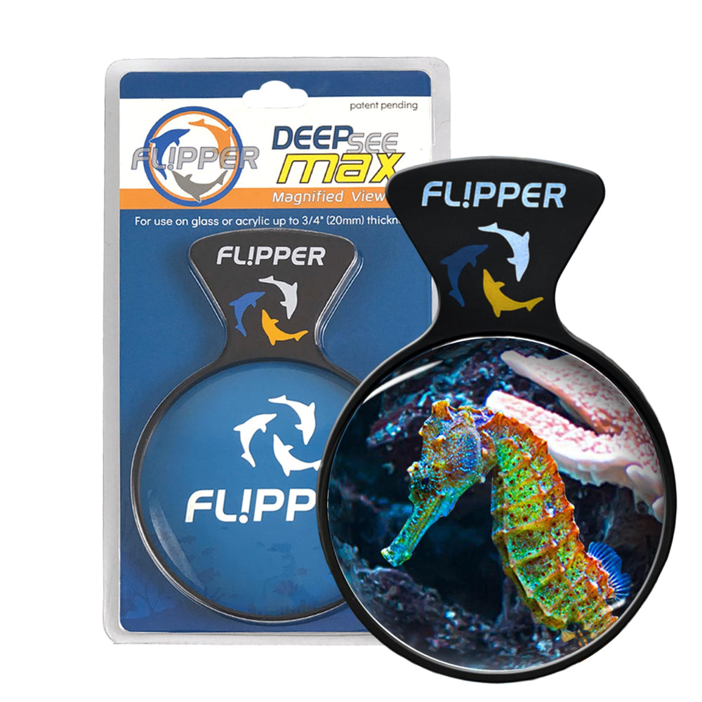 Flipper DeepSee 5inch lens view offers distortion-free magnification for precise coral and fish observation