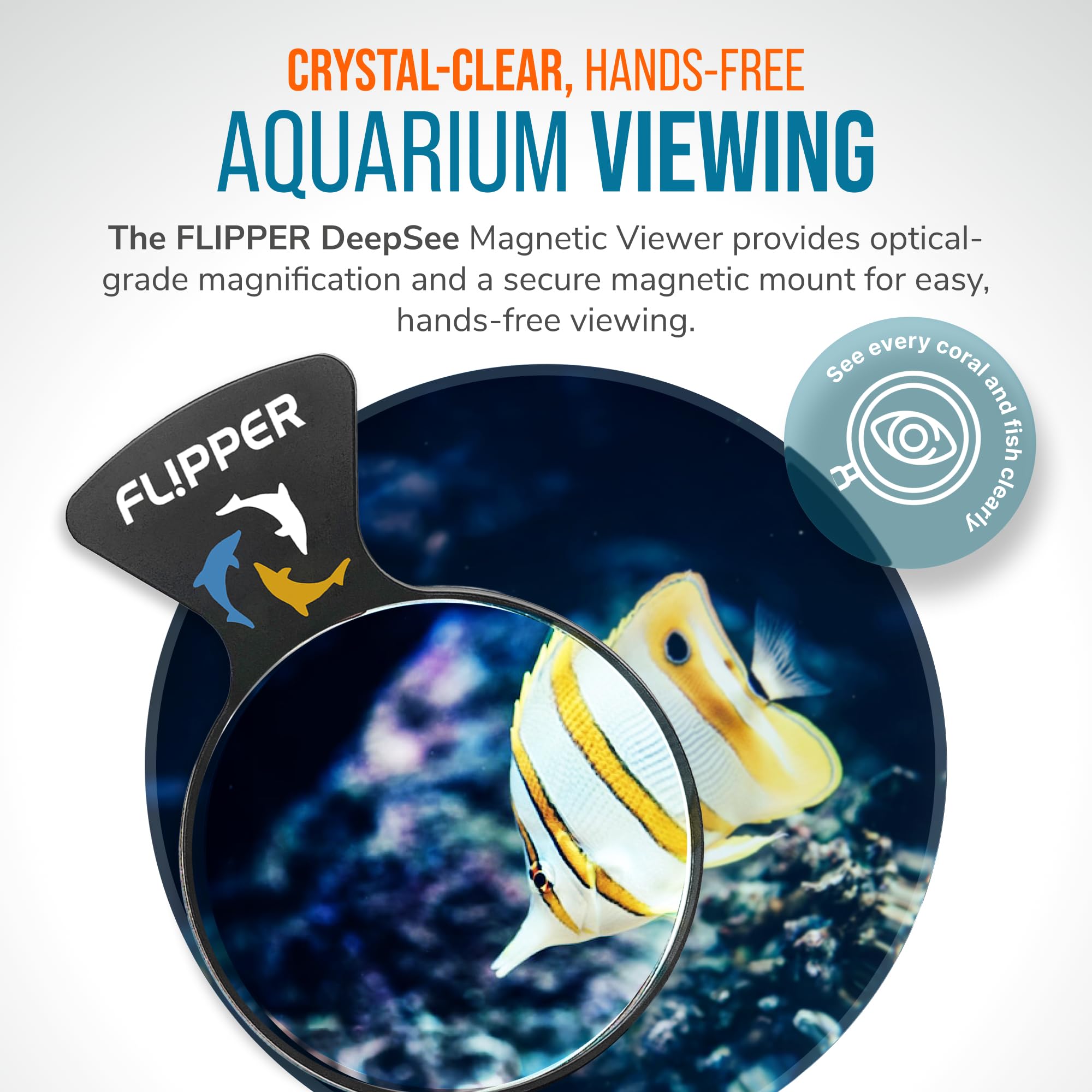 FL!PPER DeepSee Nano 3 three-eighths-inch glass compatibility enables smooth movement.