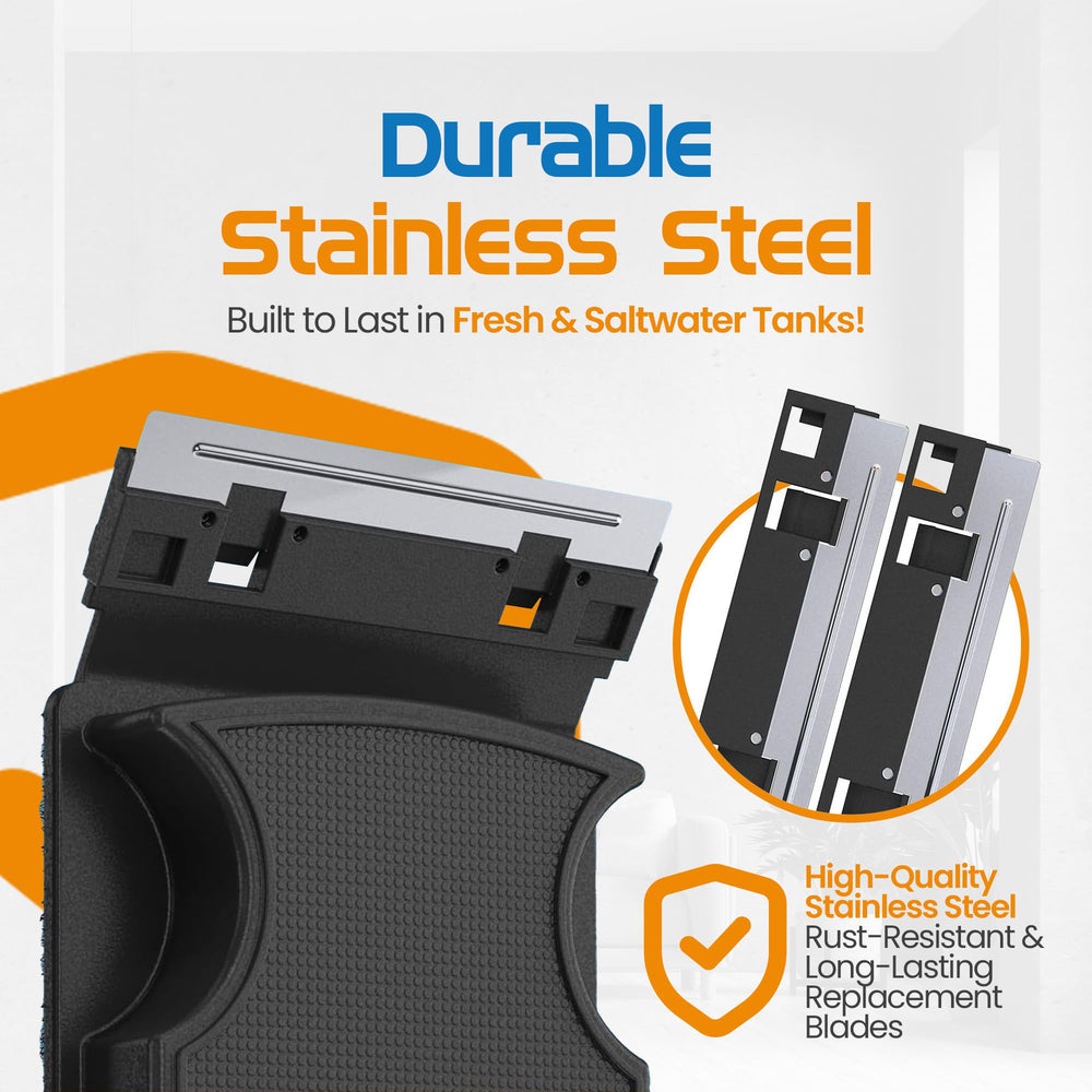 FL!PPER replaceable blades pack 2 ensures consistent tank glass cleaning performance
