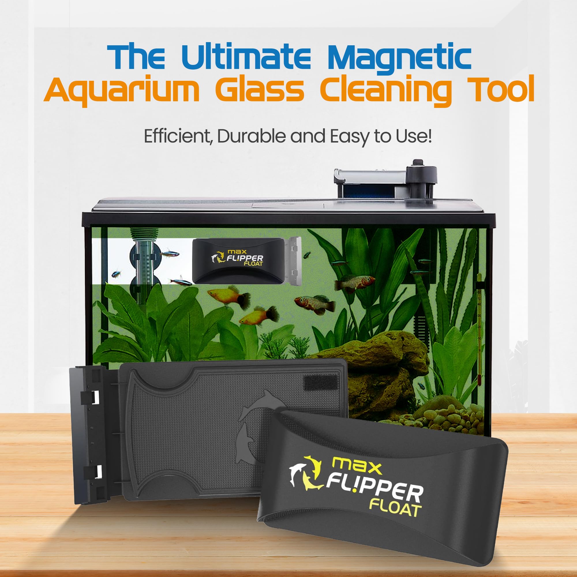 FLIPPER Max scraper blade tackles debris on acrylic tanks
