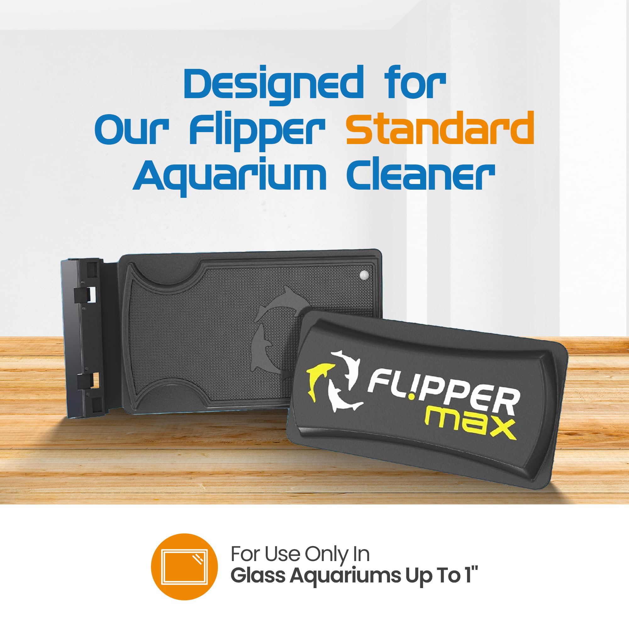 FL!PPER tank cleaning accessory in use reaching tight corners of the aquarium