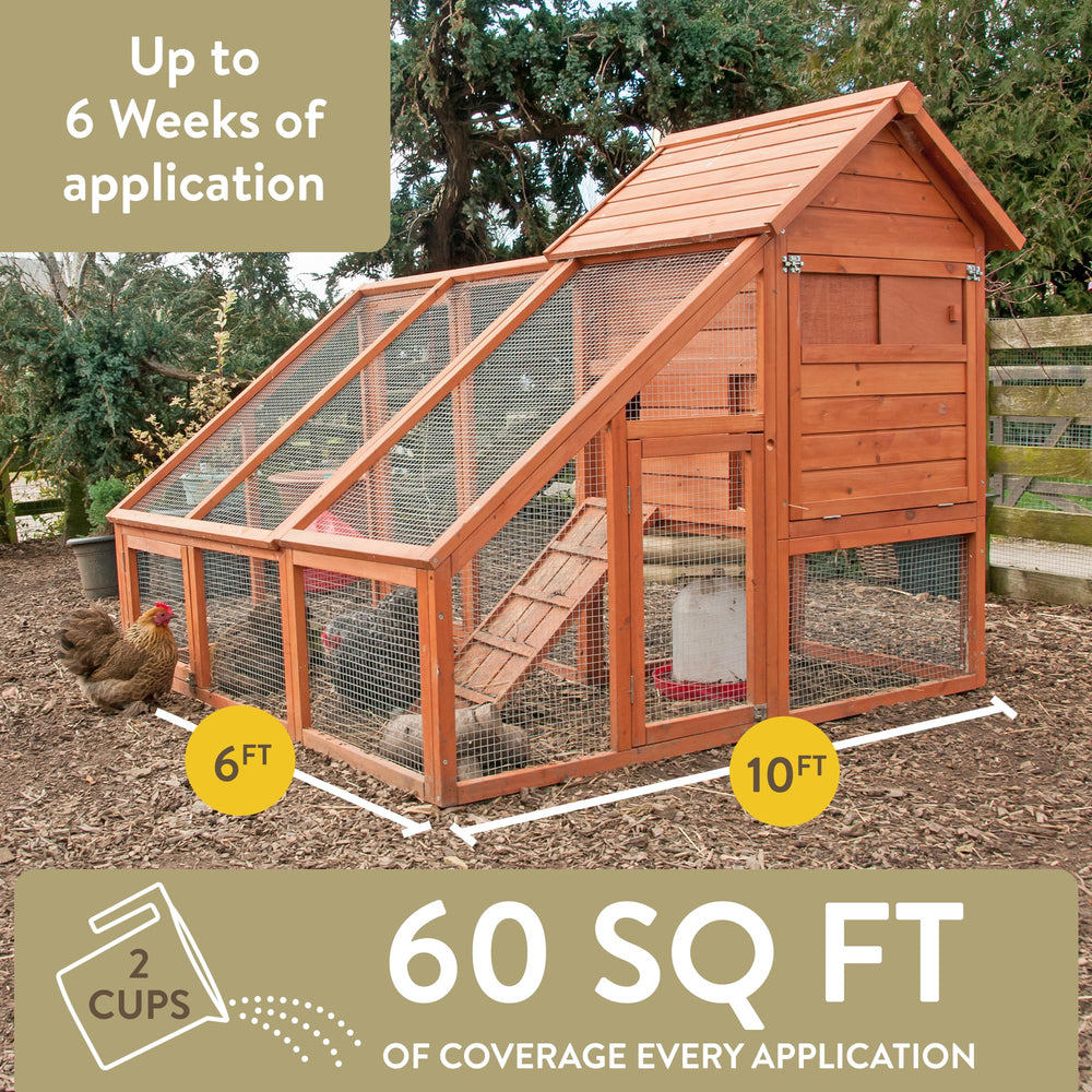FLOCKLEADER Healthy Coop odor-control image showing fresh coop environment