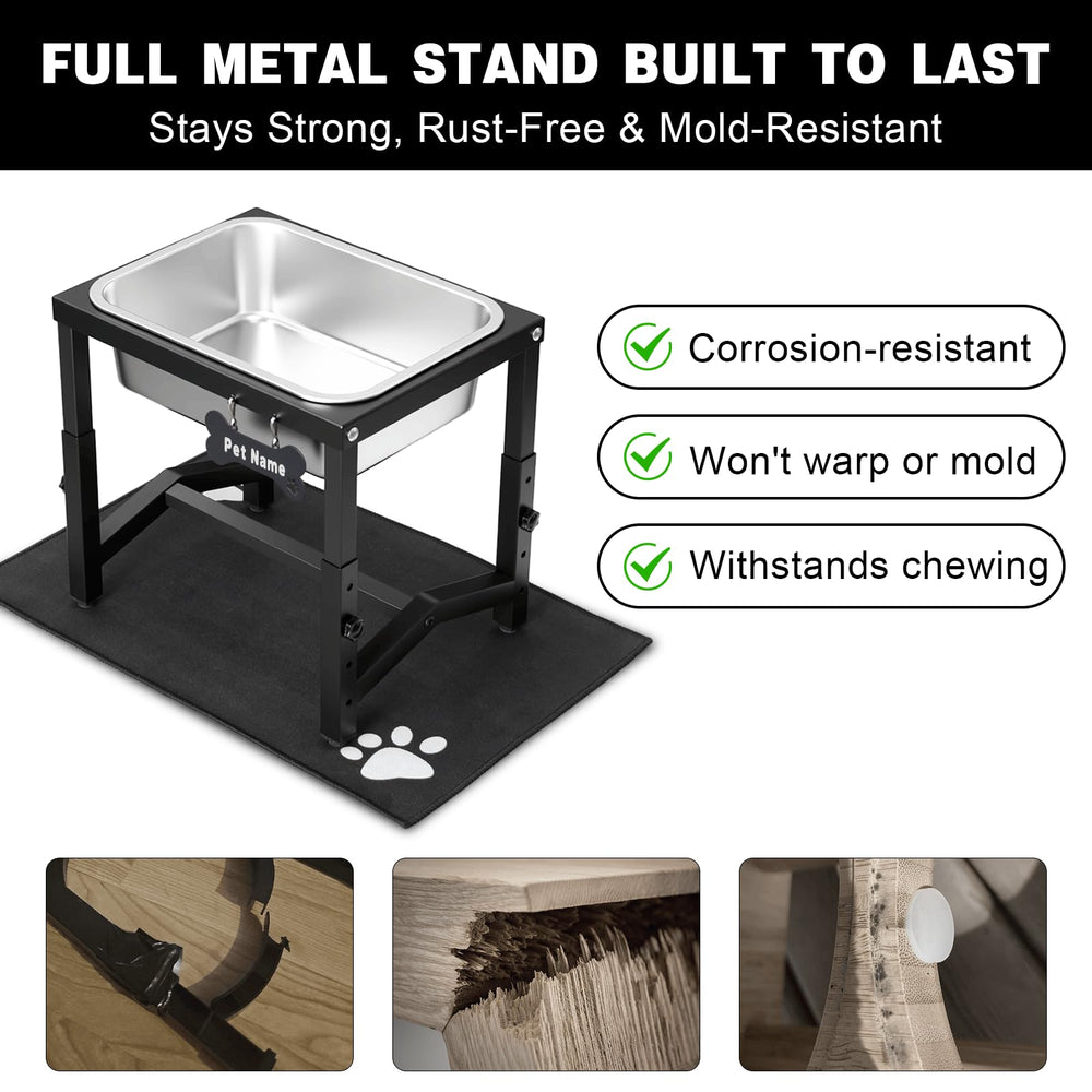 Flodomix anti-slip base mat keeps elevated bowl stable and mess-free