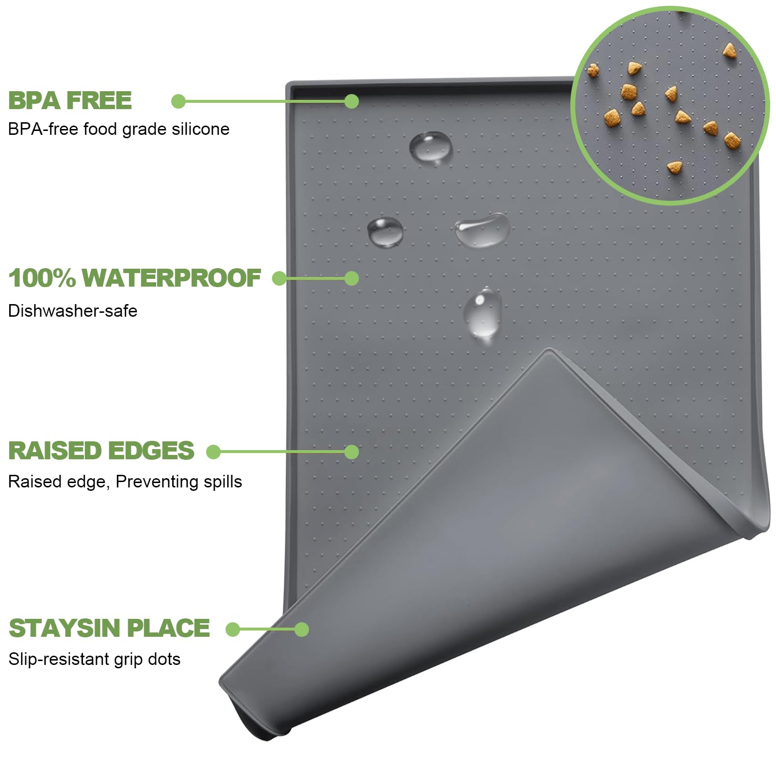 Flodomix elevated dog bowls anti-slip base prevents spills on uneven floors.