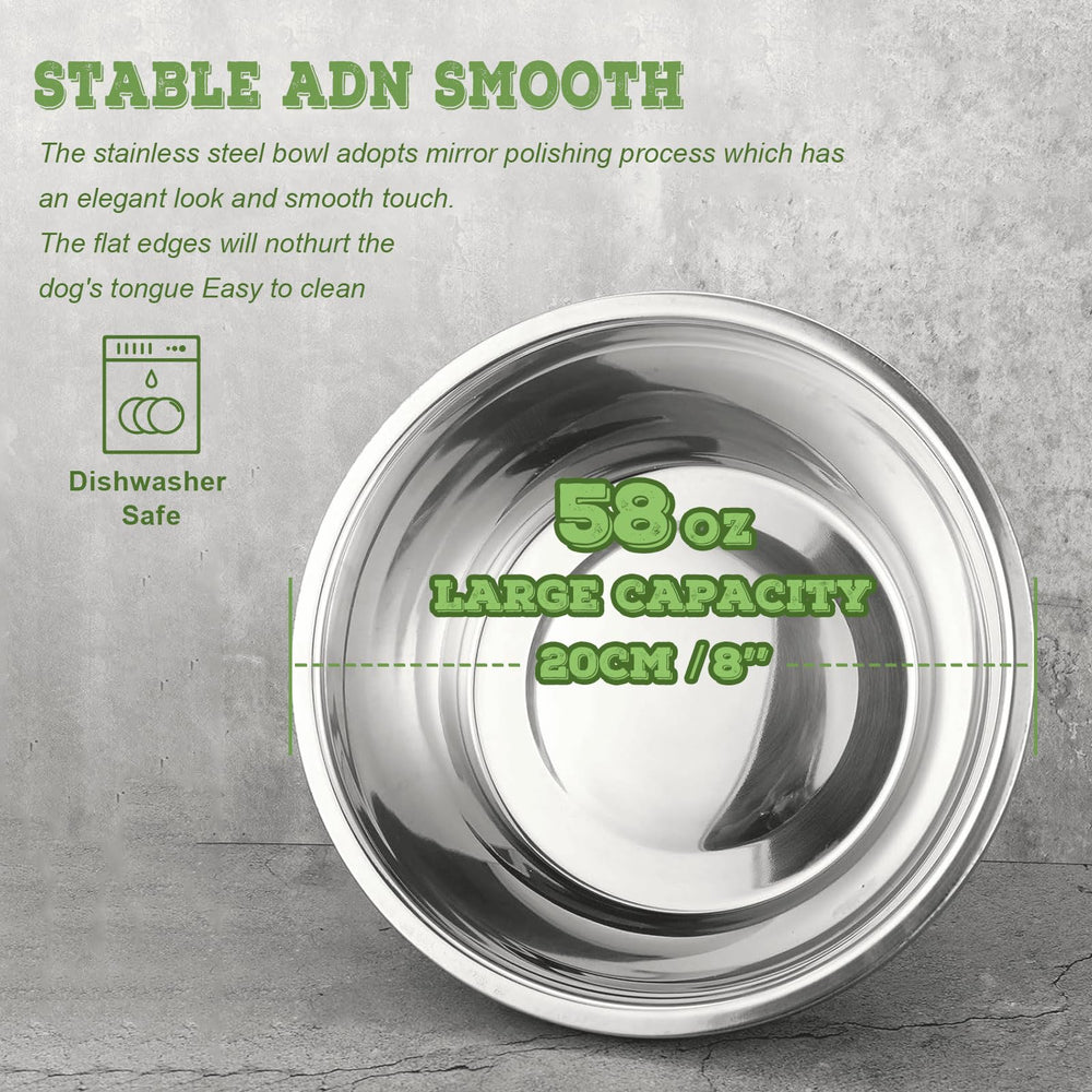 Flodomix elevated dog bowls dishwasher-safe bowls for easy cleaning.