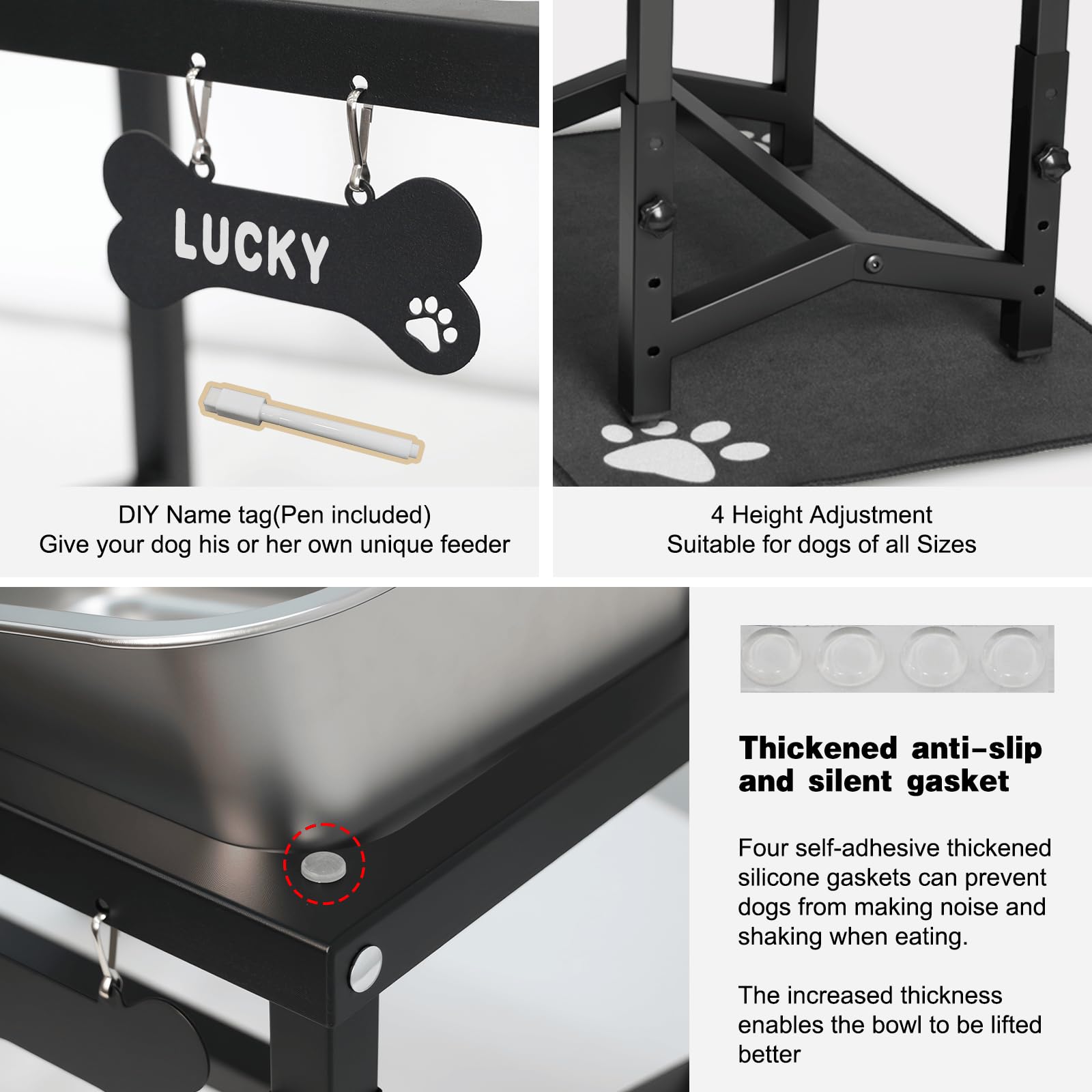 Flodomix tilting prevention stand stabilizes bowl on uneven floors