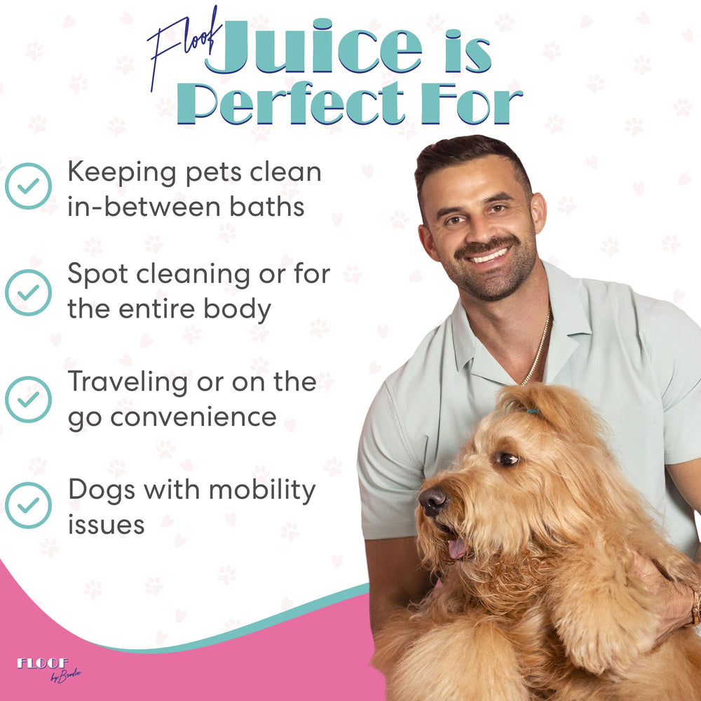 Travel-friendly Floof Juice bottle shown for on-the-go refreshment.
