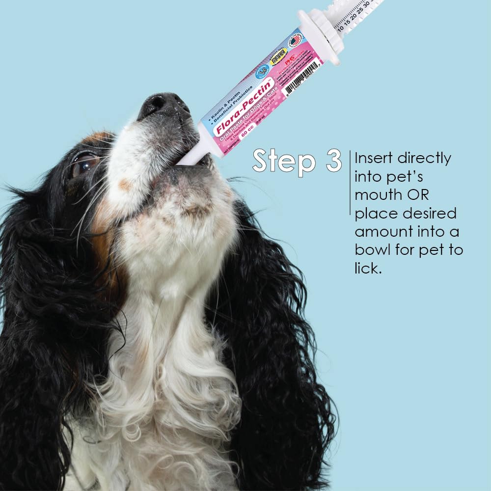 FLORA-PECTIN pet-digestive-health-chart suggests ongoing gut wellness monitoring