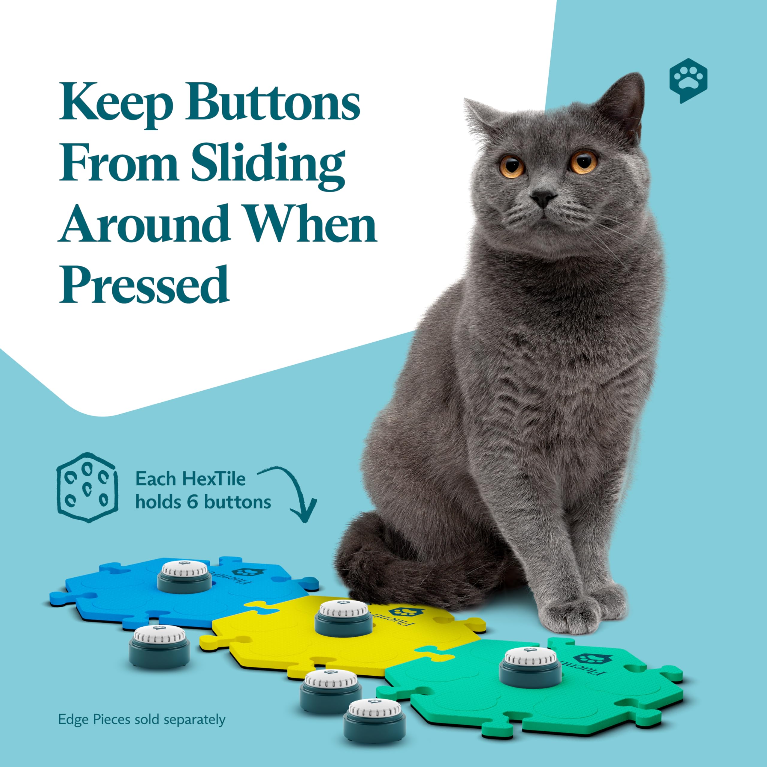 FluentPet stickers pack collection showcasing customizable labels for words