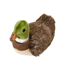 Fluff & Tuff Morley Mallard plush toy with embroidered eyes for safe supervised play.