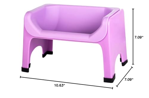 Fluff Trough easy-clean-silicone-insert demonstrates quick removal for sanitation